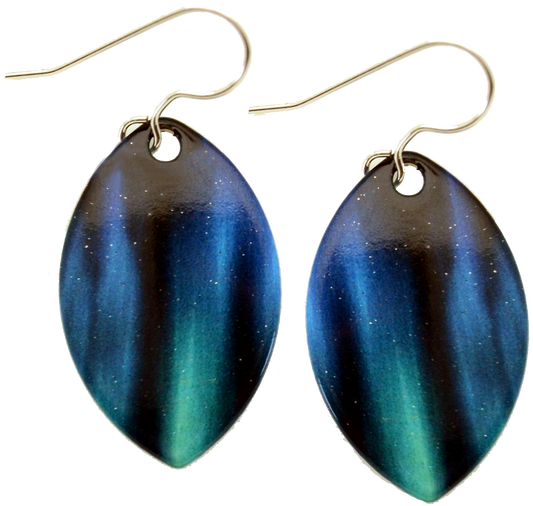 Aurora Leaf Earrings, Sterling Silver Earwires, Item# 1830