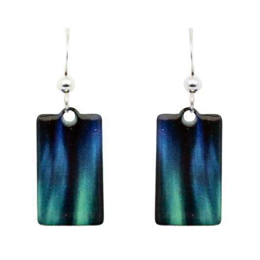 Aurora Small Rectangle Earrings, Sterling Silver Earwires, Item# 1836