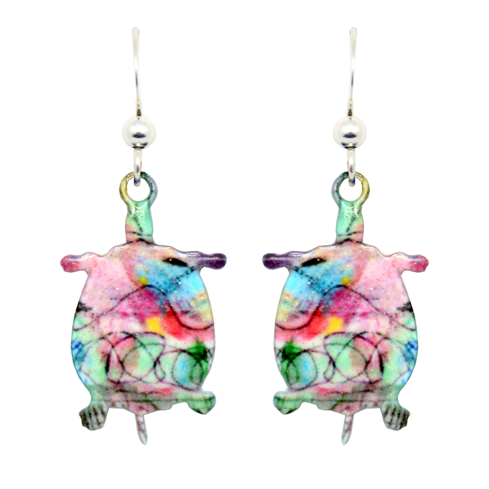 Abstract Turtle Earrings #1902 by d'ears