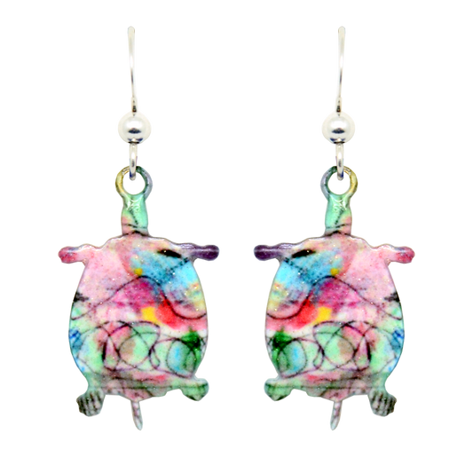 Abstract Turtle Earrings #1902 by d'ears