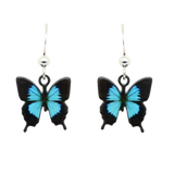 Blue Mountain Swallowtail Earrings, Sterling Silver Earwires, Item#1916