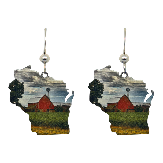 WI, Farm Earrings, #1924