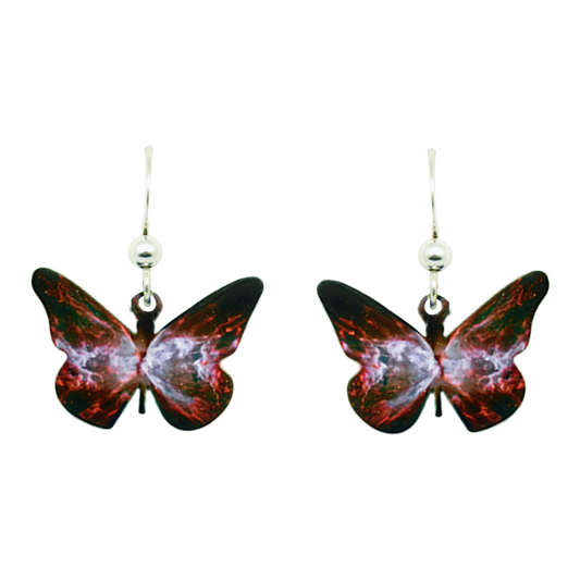 Butterfly Emerges Earrings, sterling silver French hooks, Item# 1944