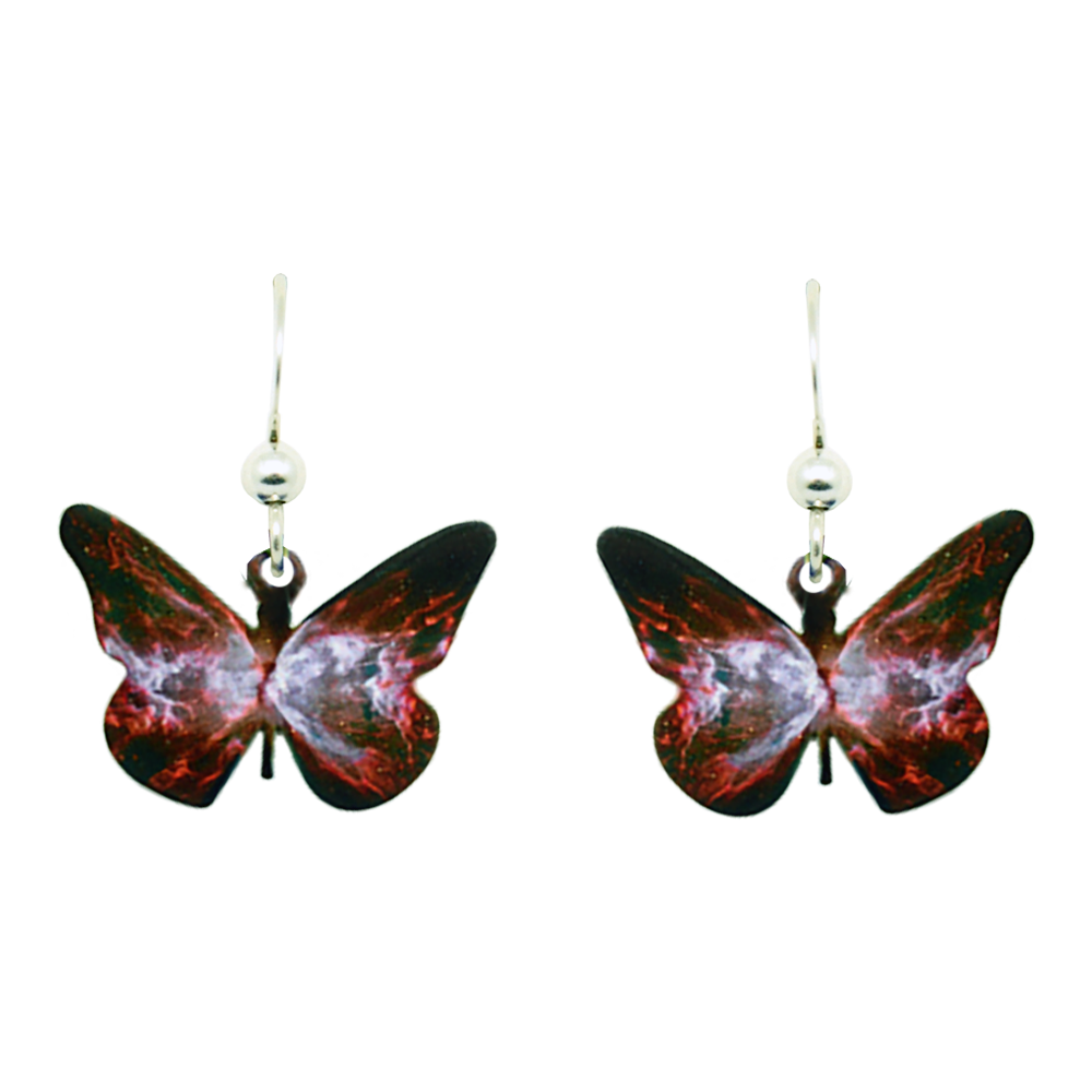 Butterfly Emerges Earrings, sterling silver French hooks, Item# 1944