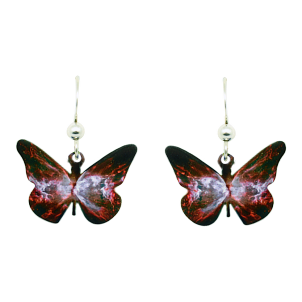 Butterfly Emerges Earrings, sterling silver French hooks, Item# 1944