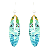 Blue Water Earrings, Sterling Silver Earwires, Item# 1967