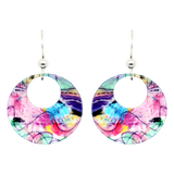 Abstract Open Circle Earrings, Sterling Silver Earwires, Item# 2019