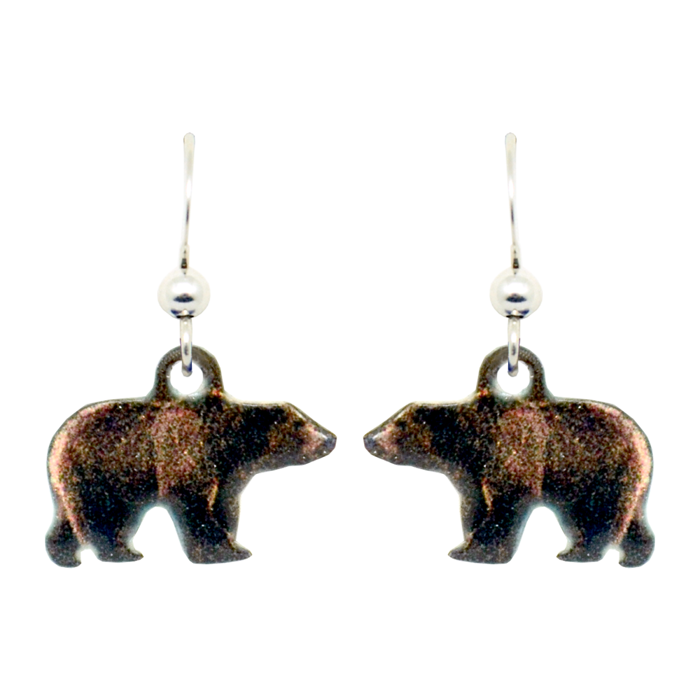 Bear Earrings, Sterling Silver Earwires, Item# 2048