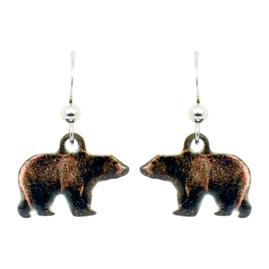 Bear Earrings, Sterling Silver Earwires, Item# 2048