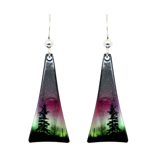 Forest of Lights Tapered Triangle Earrings