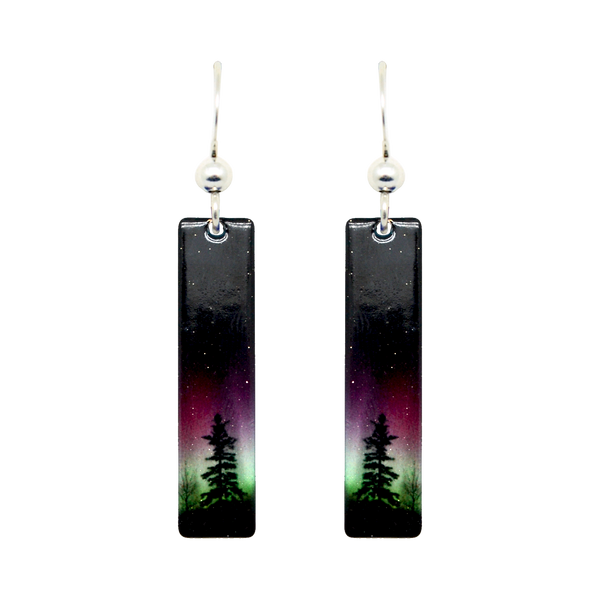 Forest of Lights Slender Rectangle Earrings