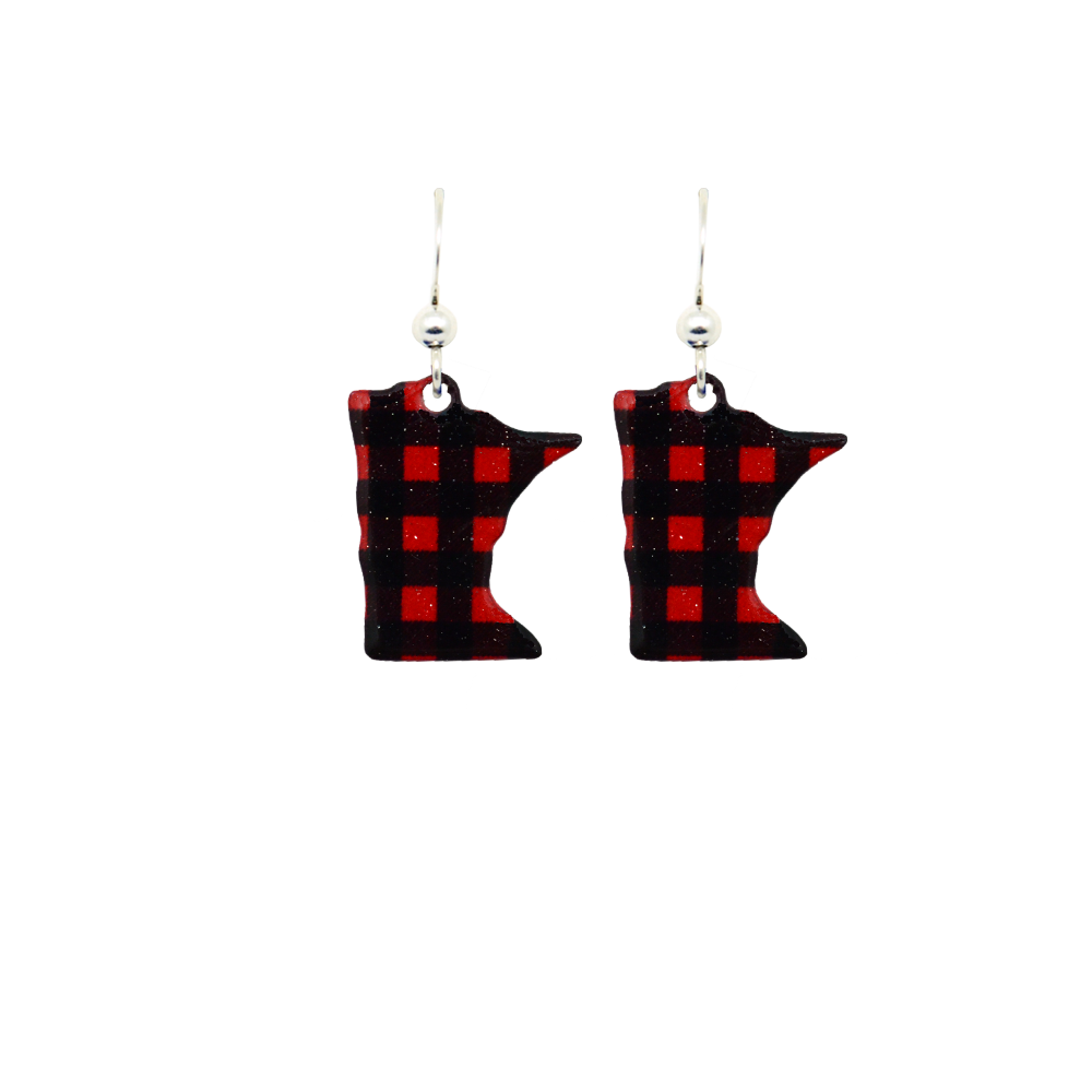 MN, Lumberjack Plaid earrings #2136
