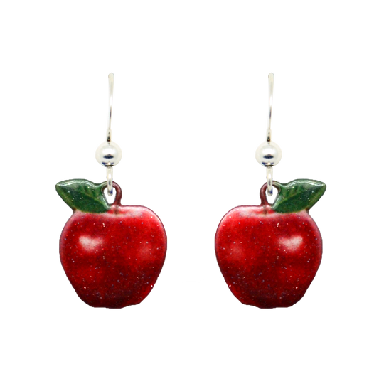 Apple Earrings, Sterling Silver Earwires, Item# 2167