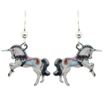 Carousel Unicorn Earrings, sterling silver French Hooks, Item# 2187