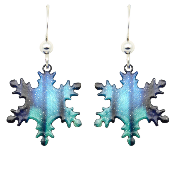 Aurora Snowflake Earrings, Sterling Silver Earwires, Item# 2233