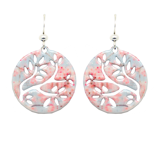 Cherry Blossoms Spring Tree Earrings, sterling silver French Hooks, Item# 2287