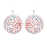 Cherry Blossoms Spring Tree Earrings, sterling silver French Hooks, Item# 2287