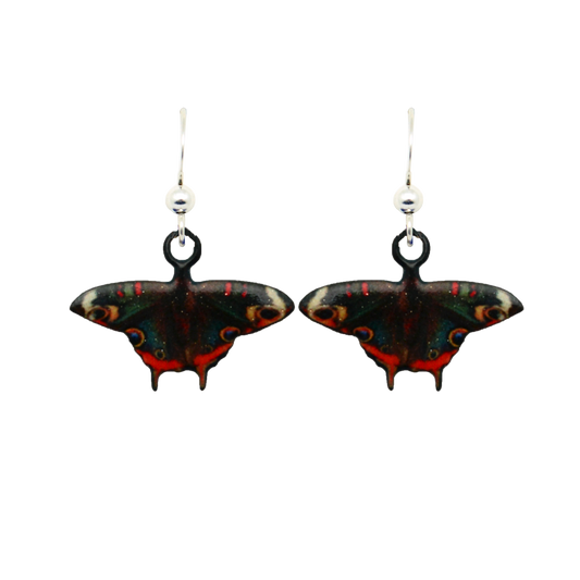Buckeye Butterfly Earrings, sterling silver french hooks, Item# 2300