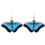 Blue Morpho Butterfly Earrings, Item# 2326