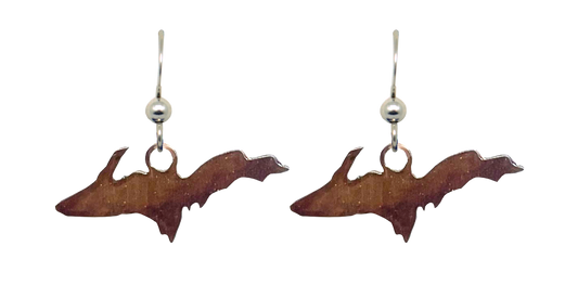 Upper MI, Copper Earrings, #2367