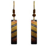 Safety Bar 2" Metallic Slender Rectangle Earrings