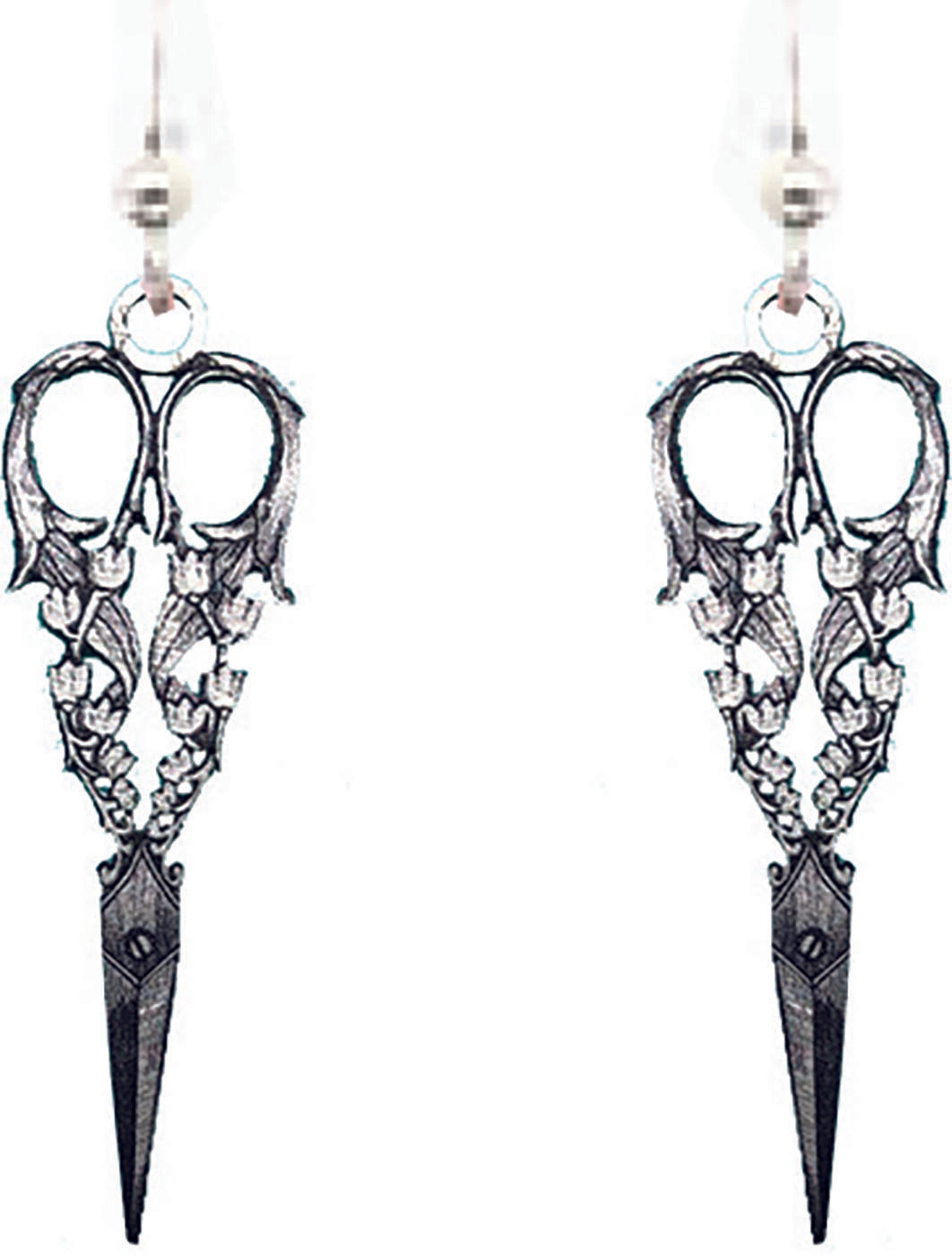 Ornate Scissors Earrings