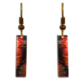 Fire Water 2" Metallic Slender Rectangle Earrings