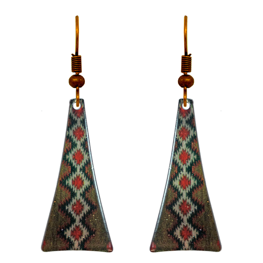 Southwest Design 4 Metallic 2" Triangular Taper Earrings (SWTRI4)