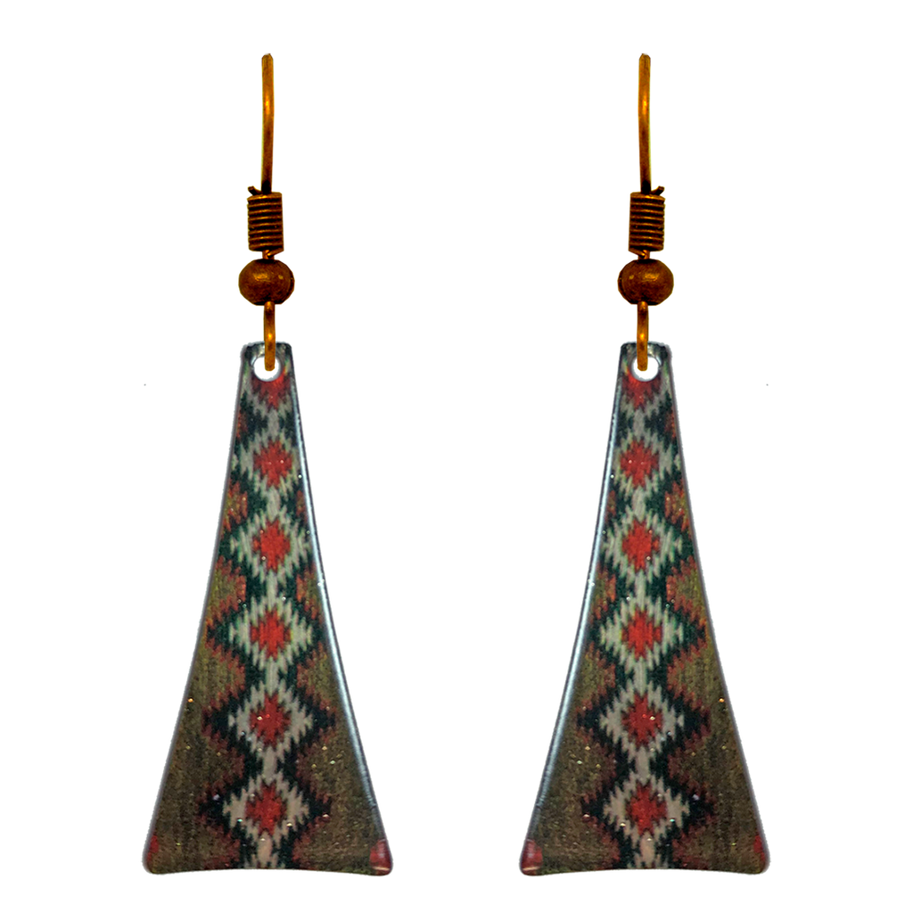 Southwest Design 4 Metallic 2" Triangular Taper Earrings (SWTRI4)