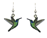 Green Hummingbird earrings #2536