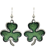 Irish Clover, Stainless Steel, Sterling Silver Earwires, #2537