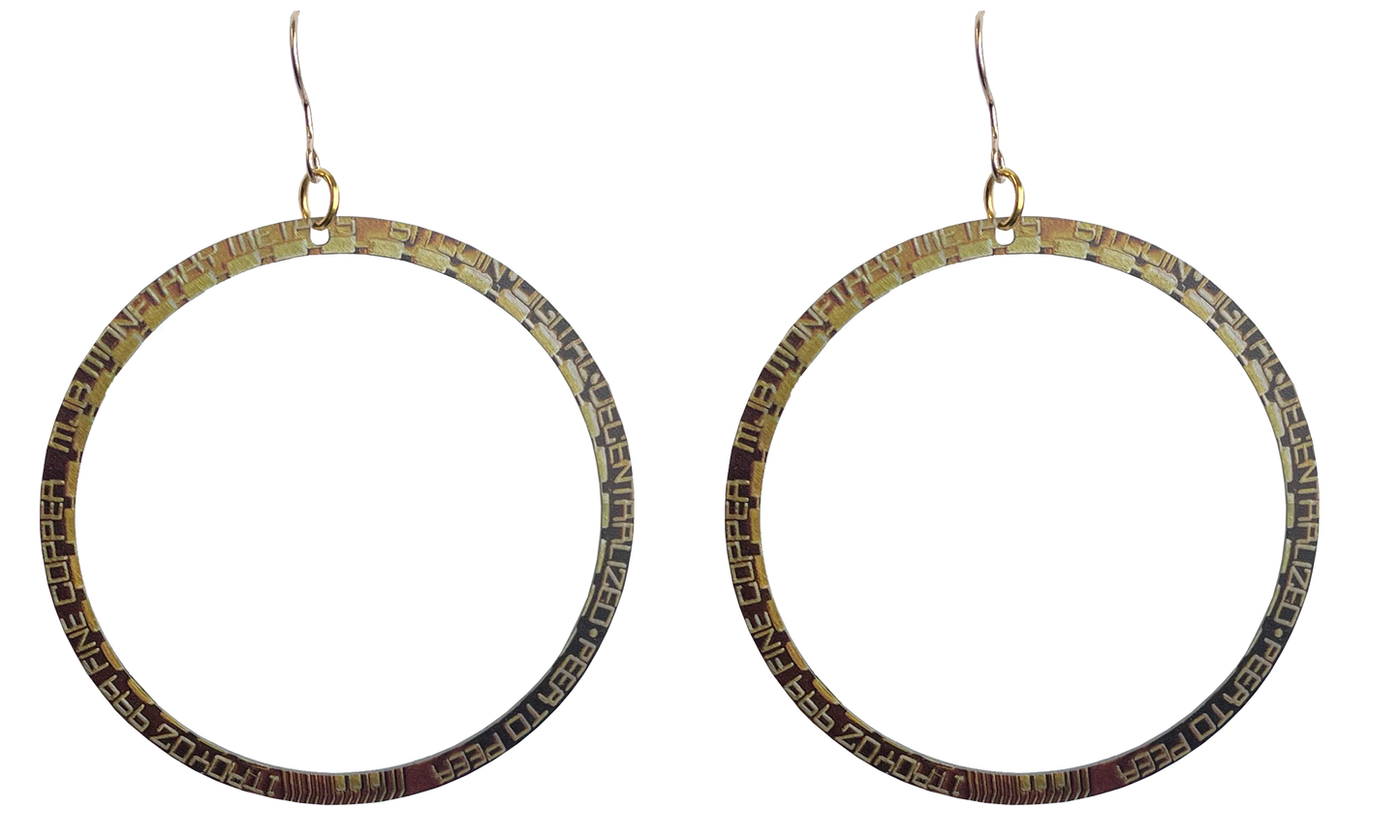 Bitcoin Hoop Earrings by d'ears