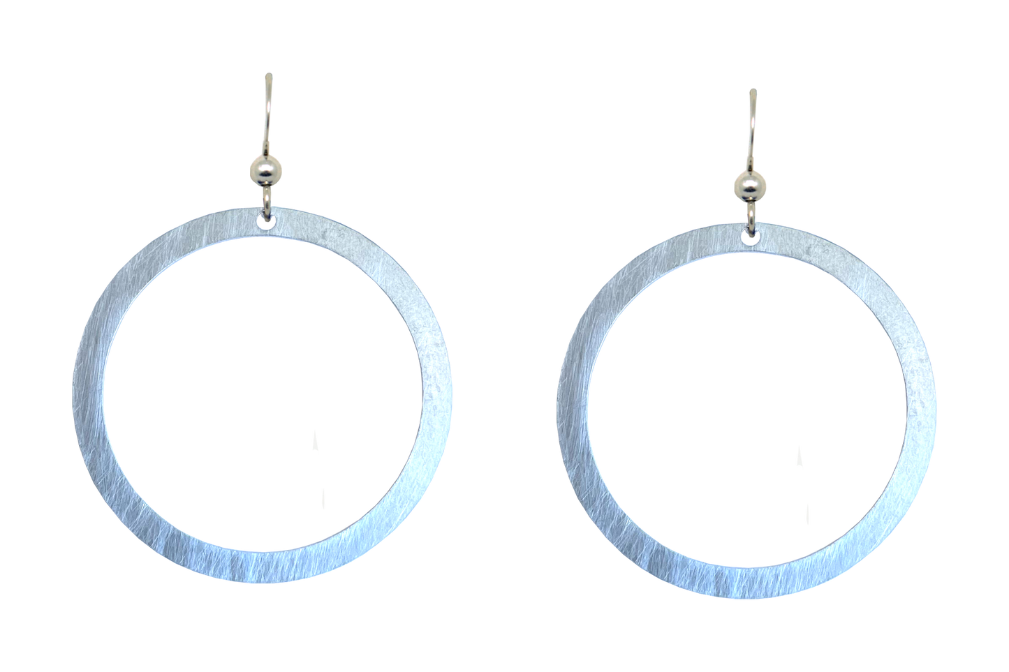 Brushed Stainless Hoop Earrings by d'ears