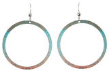 Turquoise Patina Hoop Earrings by d'ears