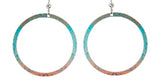 Turquoise Patina Hoop Earrings by d'ears