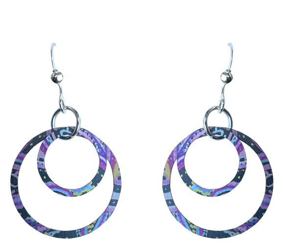 Boho Paisley Hoop Earrings by d'ears, sterling silver earwires