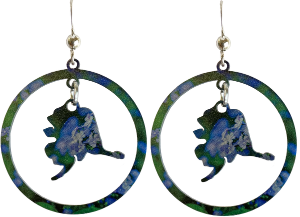 Alaska Forget Me Not Hoop Earrings #2642 by d'ears