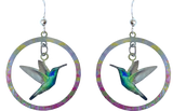 Humming Bird Hoop Earrings, #2647