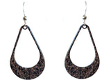 Terra open Tear Drop Earrings, Stainles Steel, Sterling Silver Earwires, Item# 2685