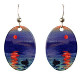 Sunrise by Monet oval earrings, #2687