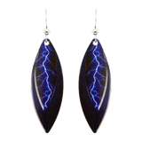 Blue Lightning Earrings, Sterling Silver Earwires, Item# 3013