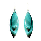 Aqua Wave Earrings, Sterling Silver Earwires, Item# 3049