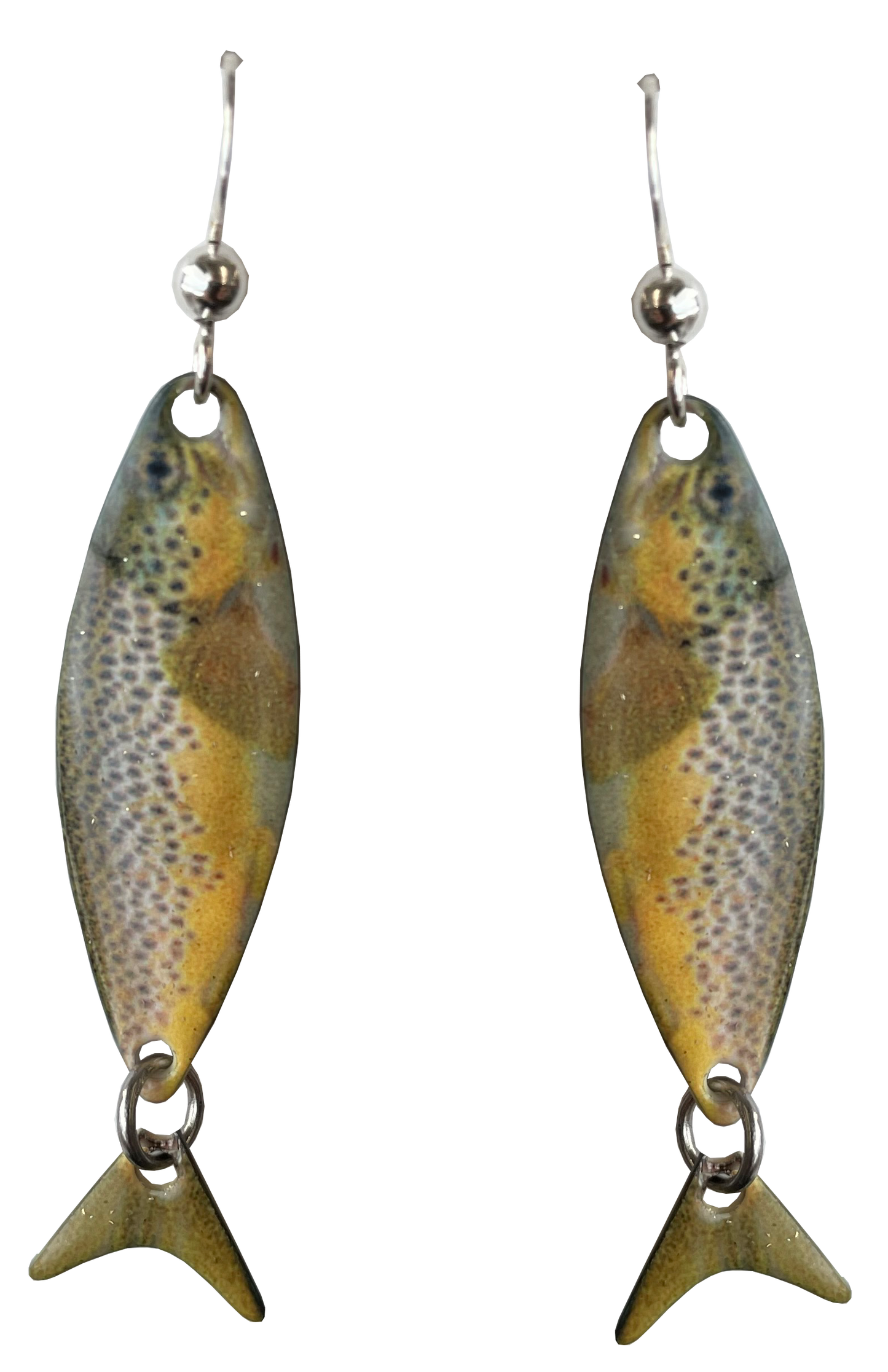 Brown Trout earrings, #3063