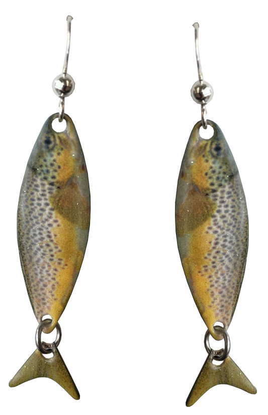 Brown Trout earrings, #3063