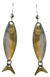 Brown Trout earrings, #3063