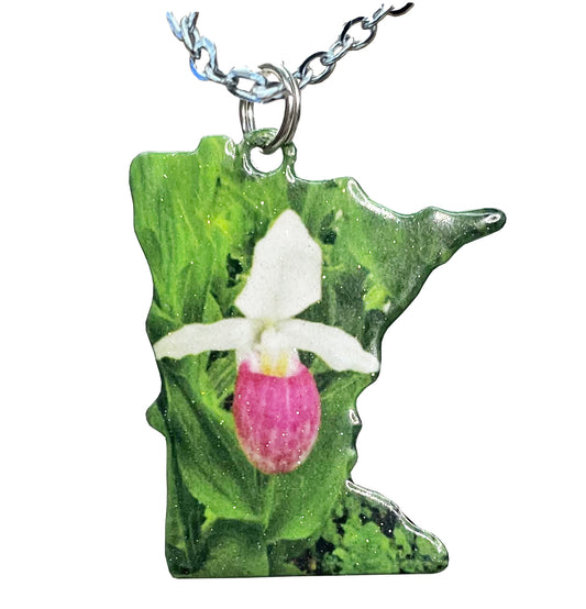 MN, Lady Slipper, Small Necklace #4549X