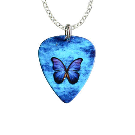 Blue Butterfly Pick Necklace, Item# 4123X