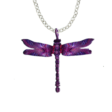 Purple 2025 dragonfly necklace