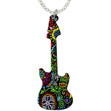 Caribbean Guitar Necklace, Item# 4171X