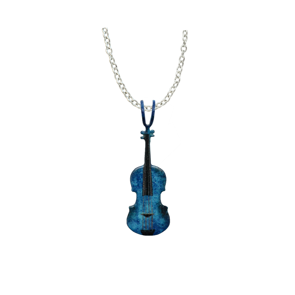 Blue Violin Necklace, Item# 4193X